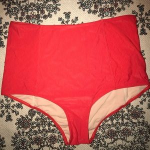 Kortni Jeane red ribbed bottoms
